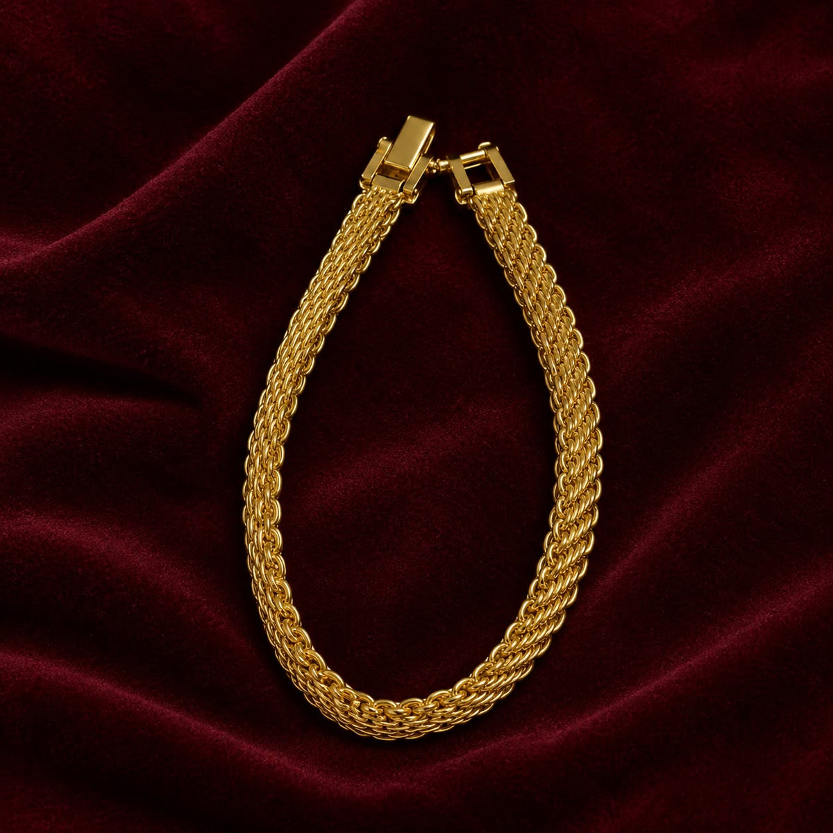 Men’s Gold-Plated Woven Bracelet