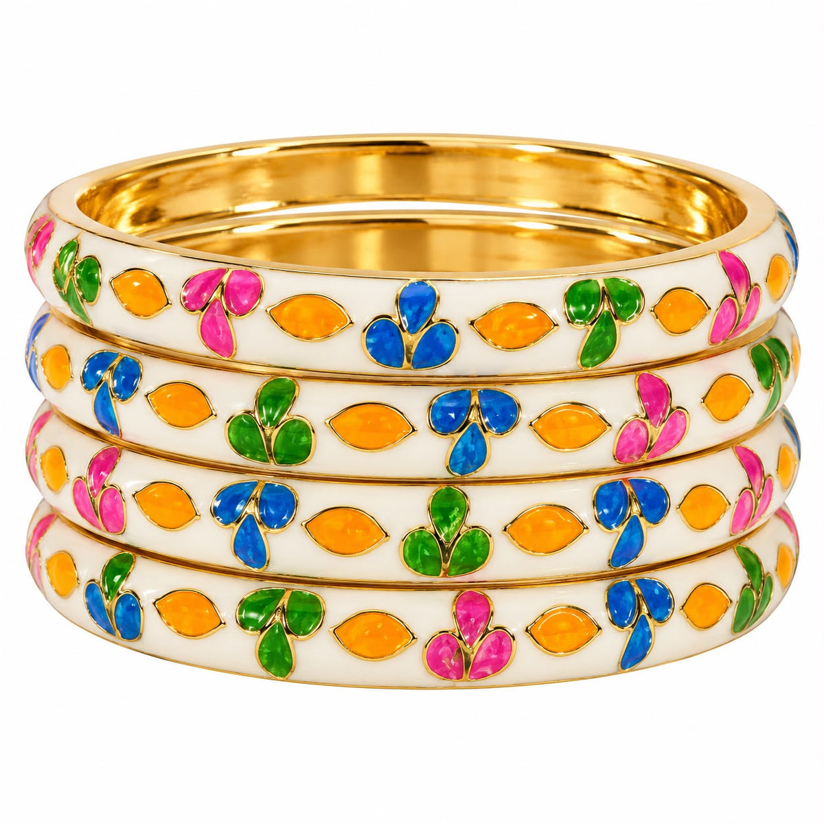 Multi-Color Meenakari Bangles (Set of 2)