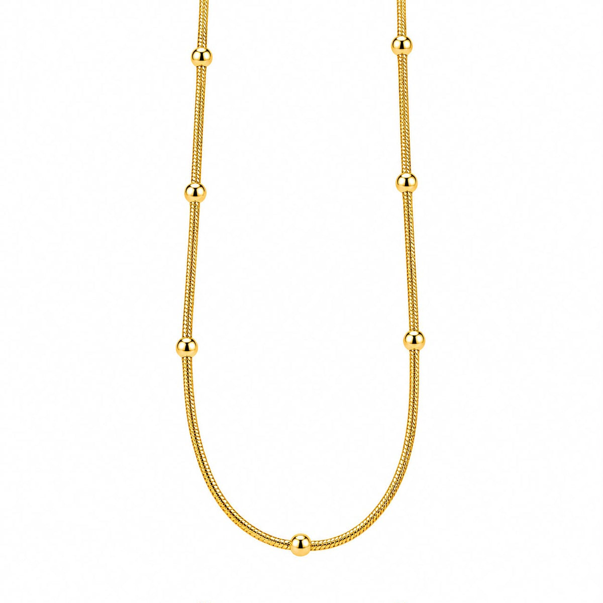 Snake Chain with Station Beads