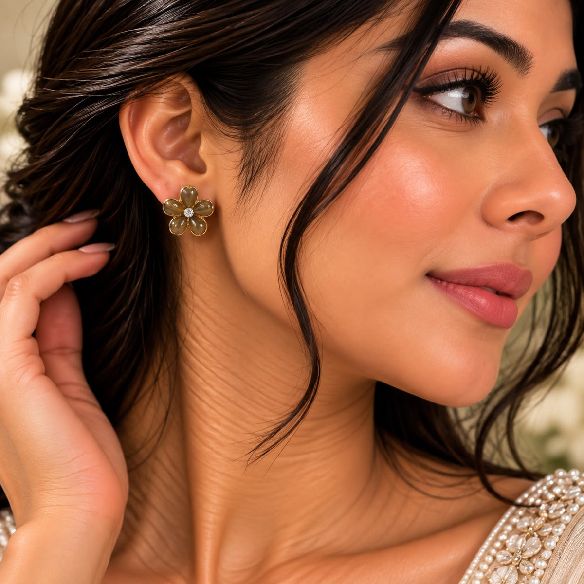 Cute Flower Ear Studs