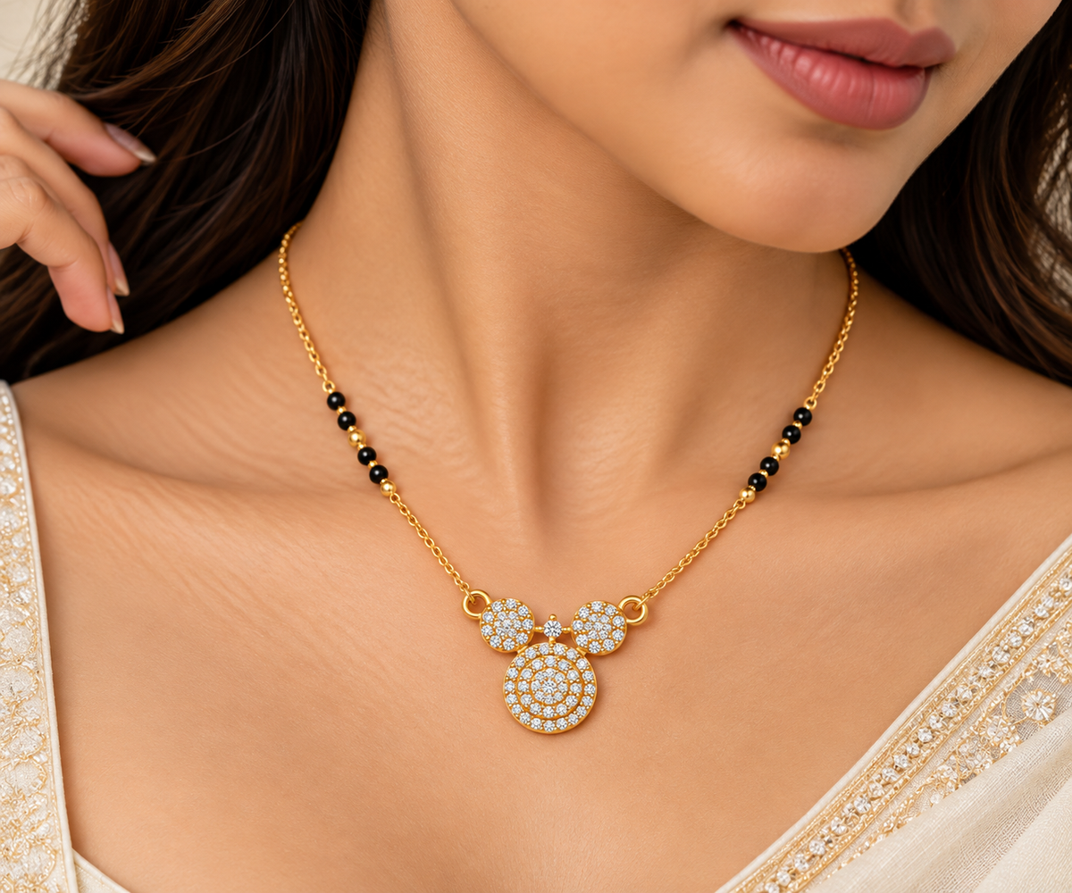 Diamond & Gold Mickey Mangalsutra