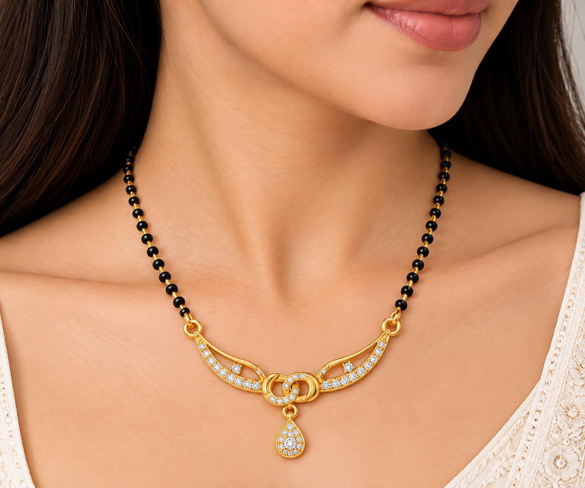 Tear-Drop Gold Mangalsutra