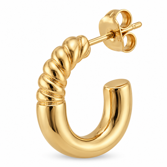 Half-Twist Gold Hoops