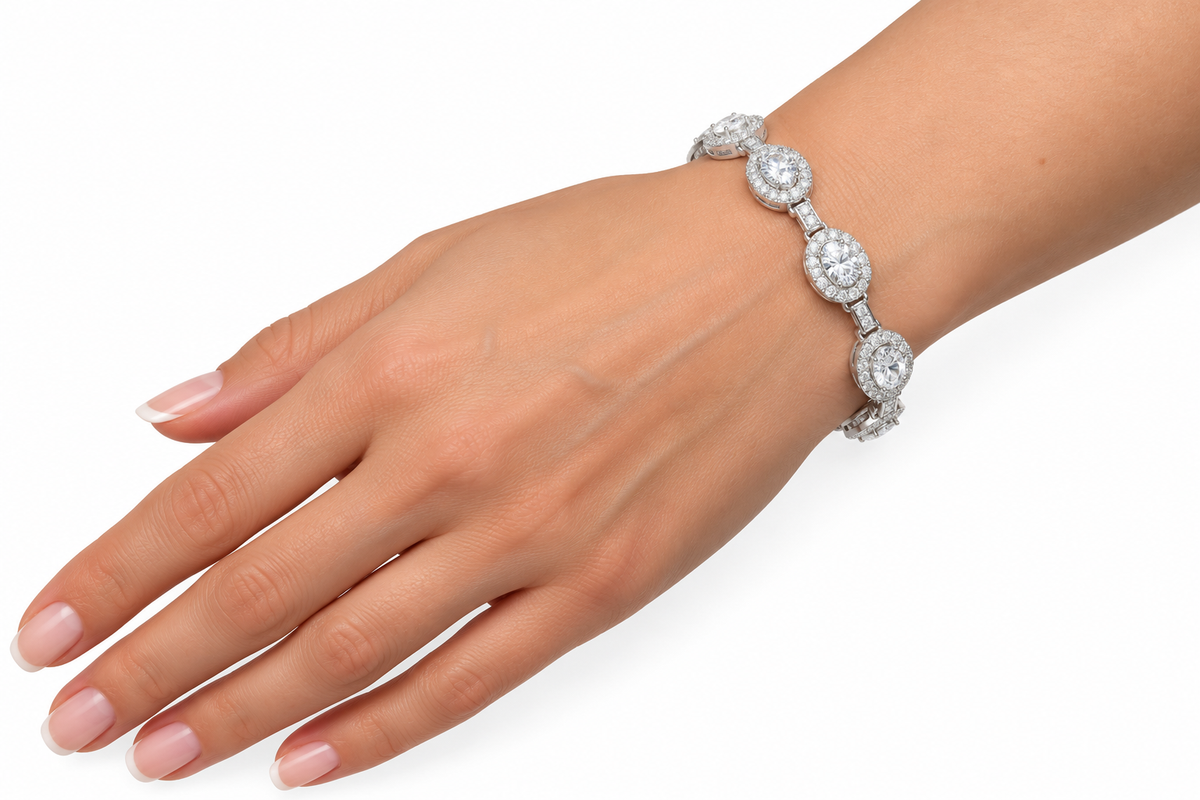 Silver Halo Link Adjustable Bracelet