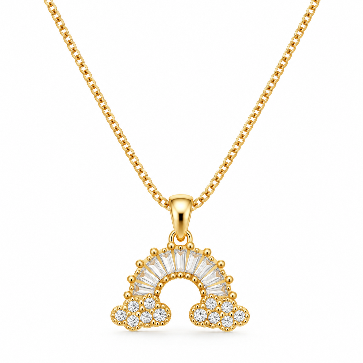 Crystal Rainbow & Cloud Necklace