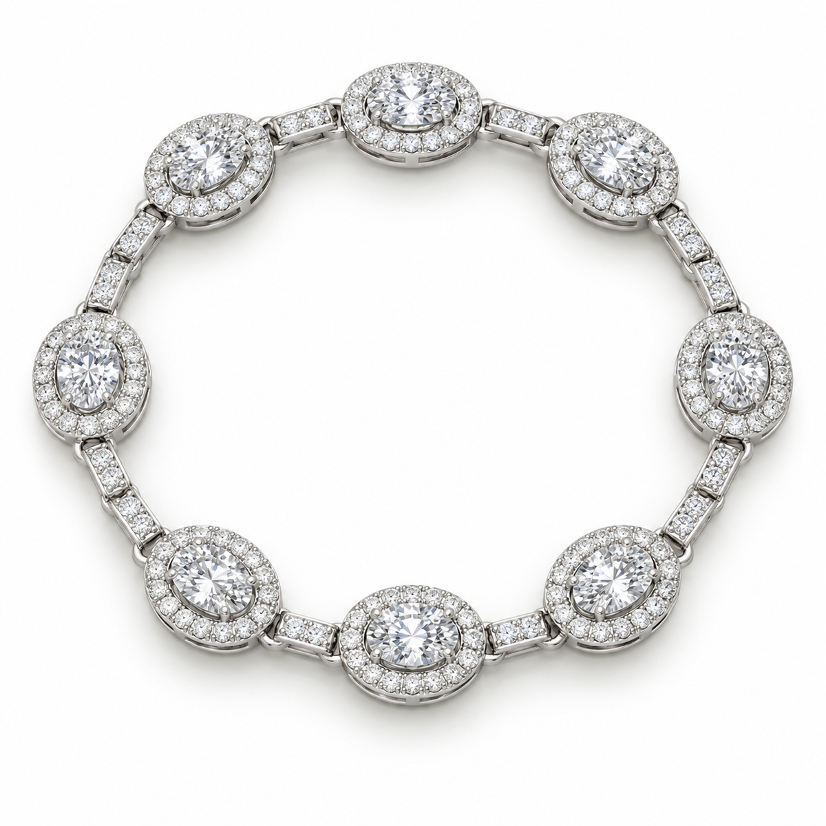 Silver Halo Link Adjustable Bracelet