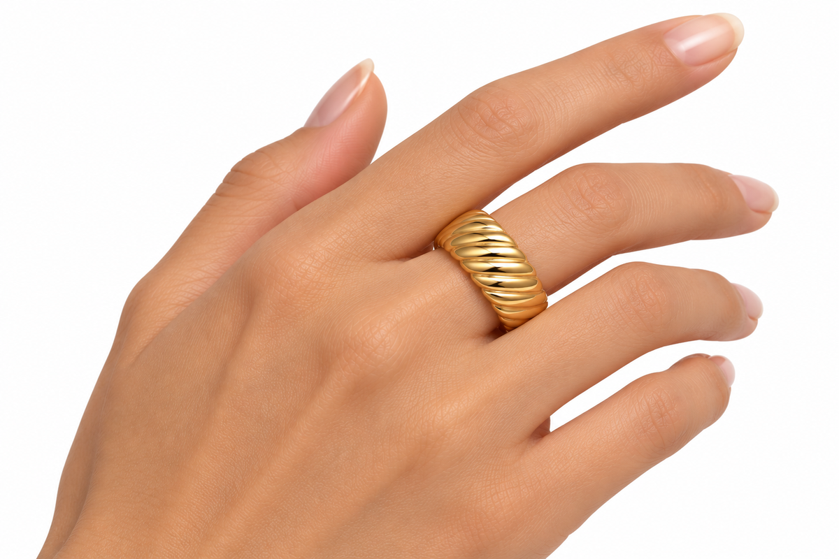 Croissant Dome Ring