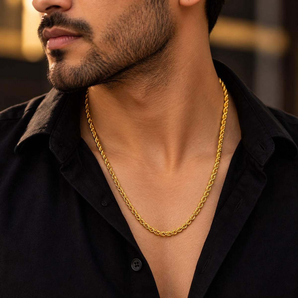 Men’s Gold Rope Twist Chain