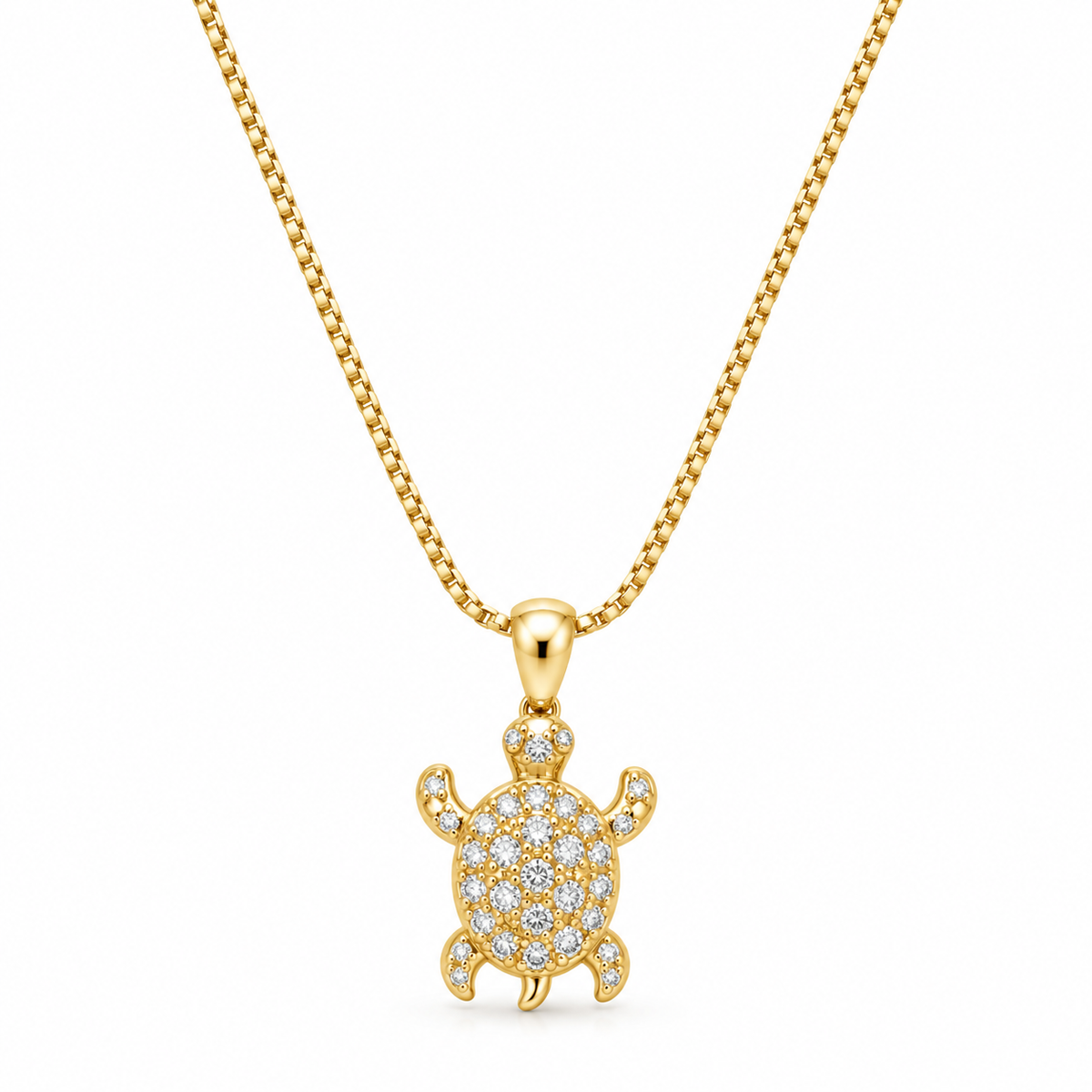 Diamond Turtle Necklace