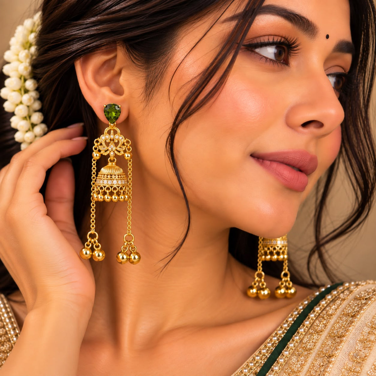 Kashmiri Royal Jhumka Earrings