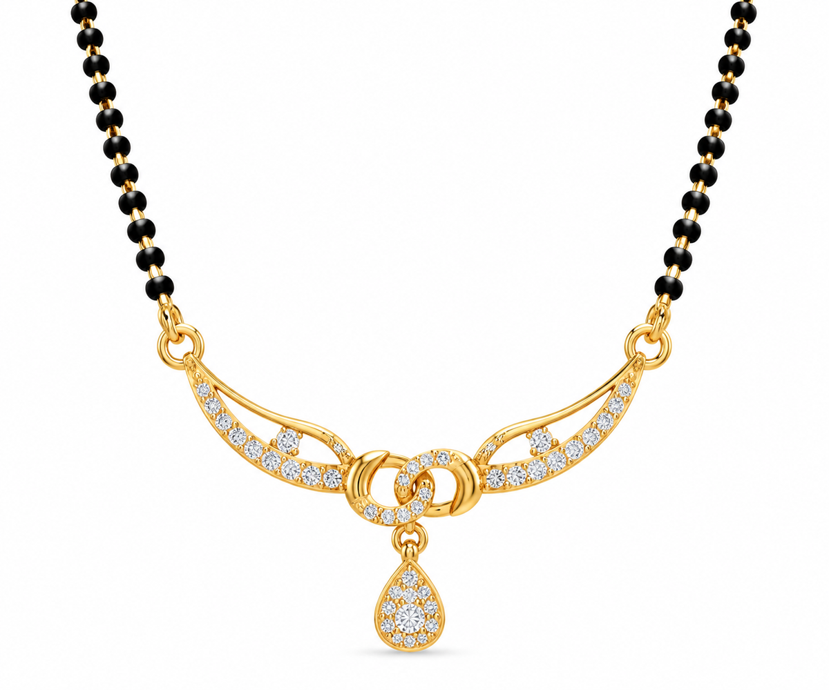 Tear-Drop Gold Mangalsutra