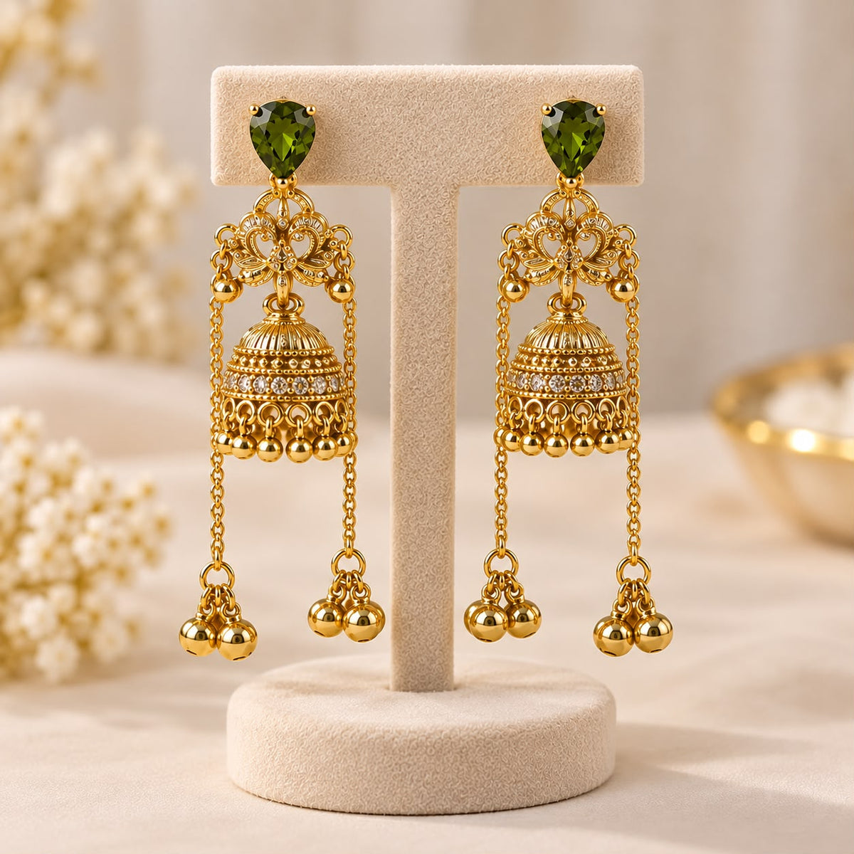 Kashmiri Royal Jhumka Earrings