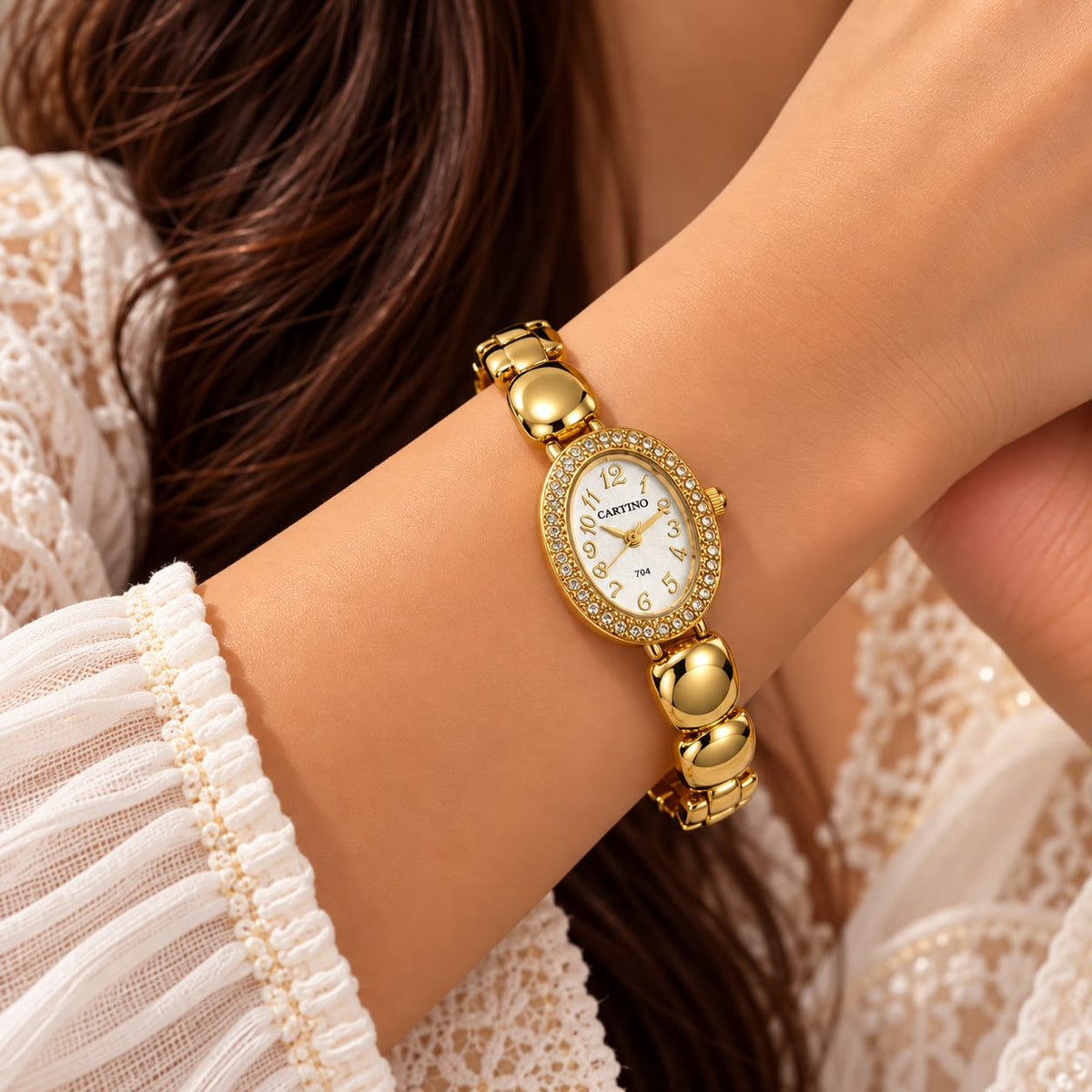 Caryino Crystal Glamour Watch