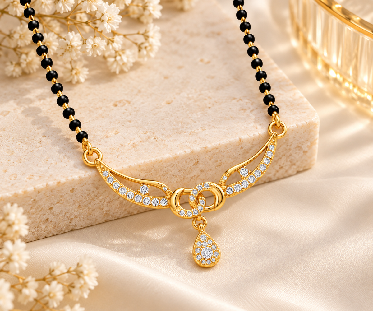 Tear-Drop Gold Mangalsutra