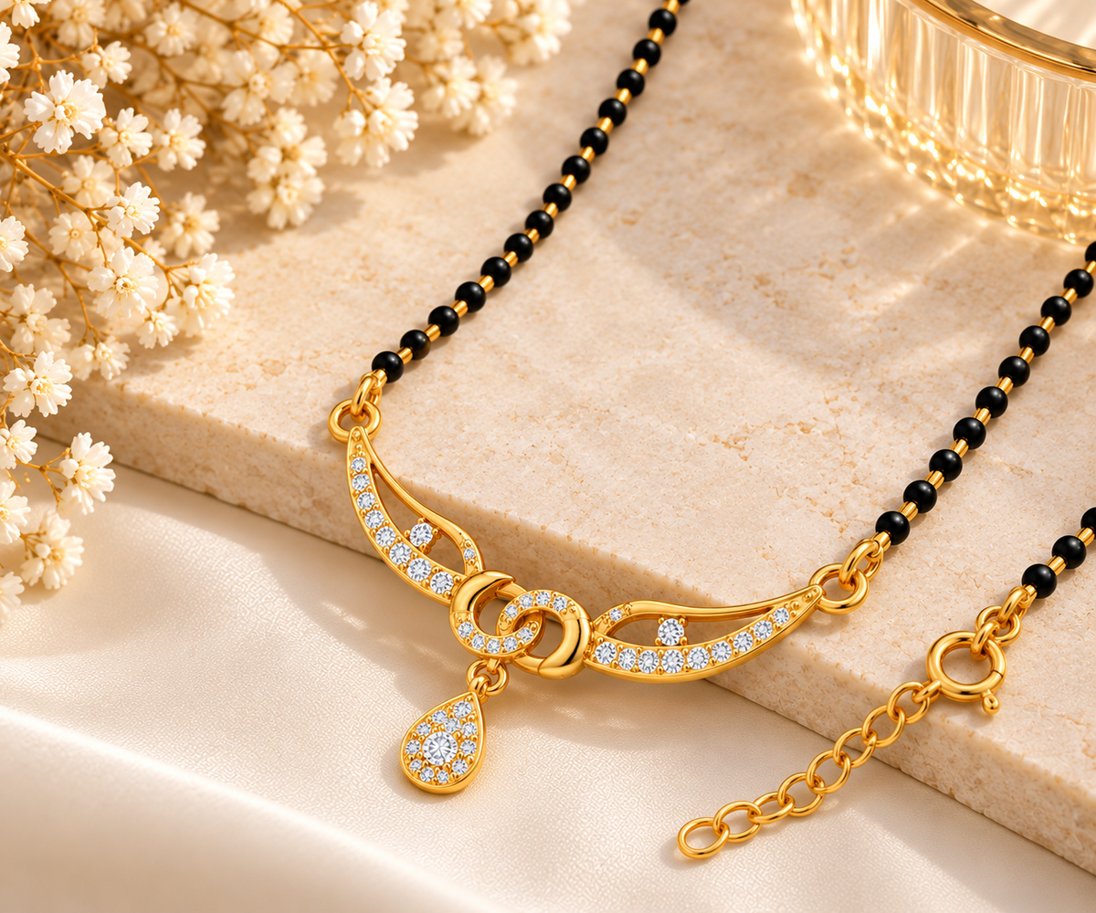 Tear-Drop Gold Mangalsutra