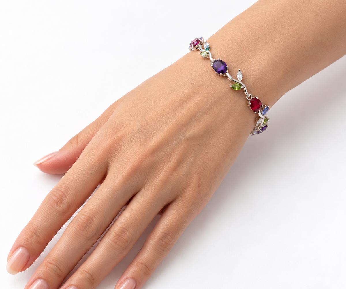 Gemstone Garden Vine Bracelet