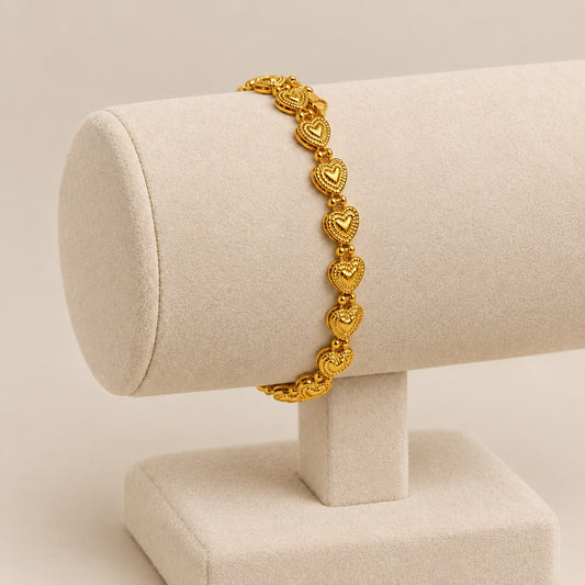 Dainty Heart Link Bracelet