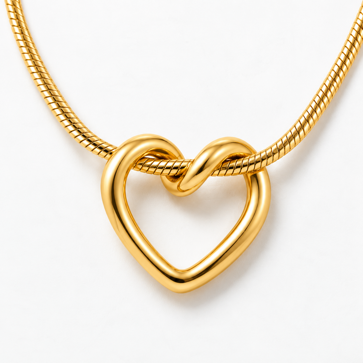 Gold Knot-Heart Necklace