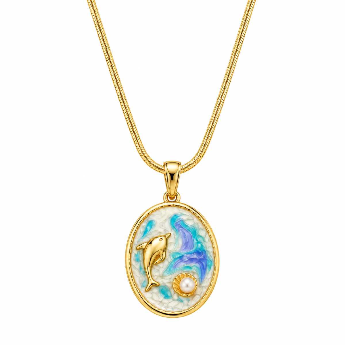 Gold Ocean Treasures Pendant Necklace