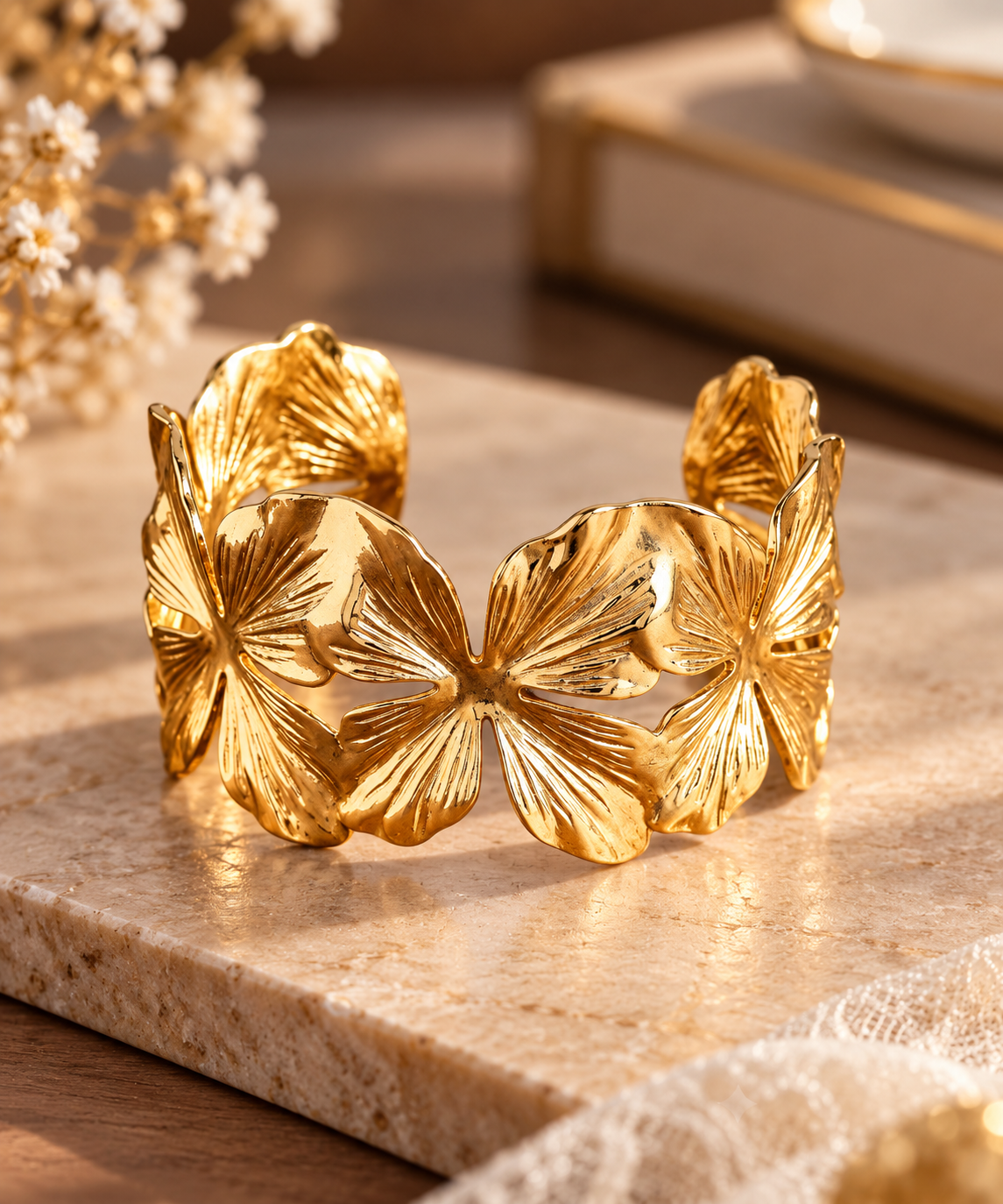 Gilded Flora Link Cuff