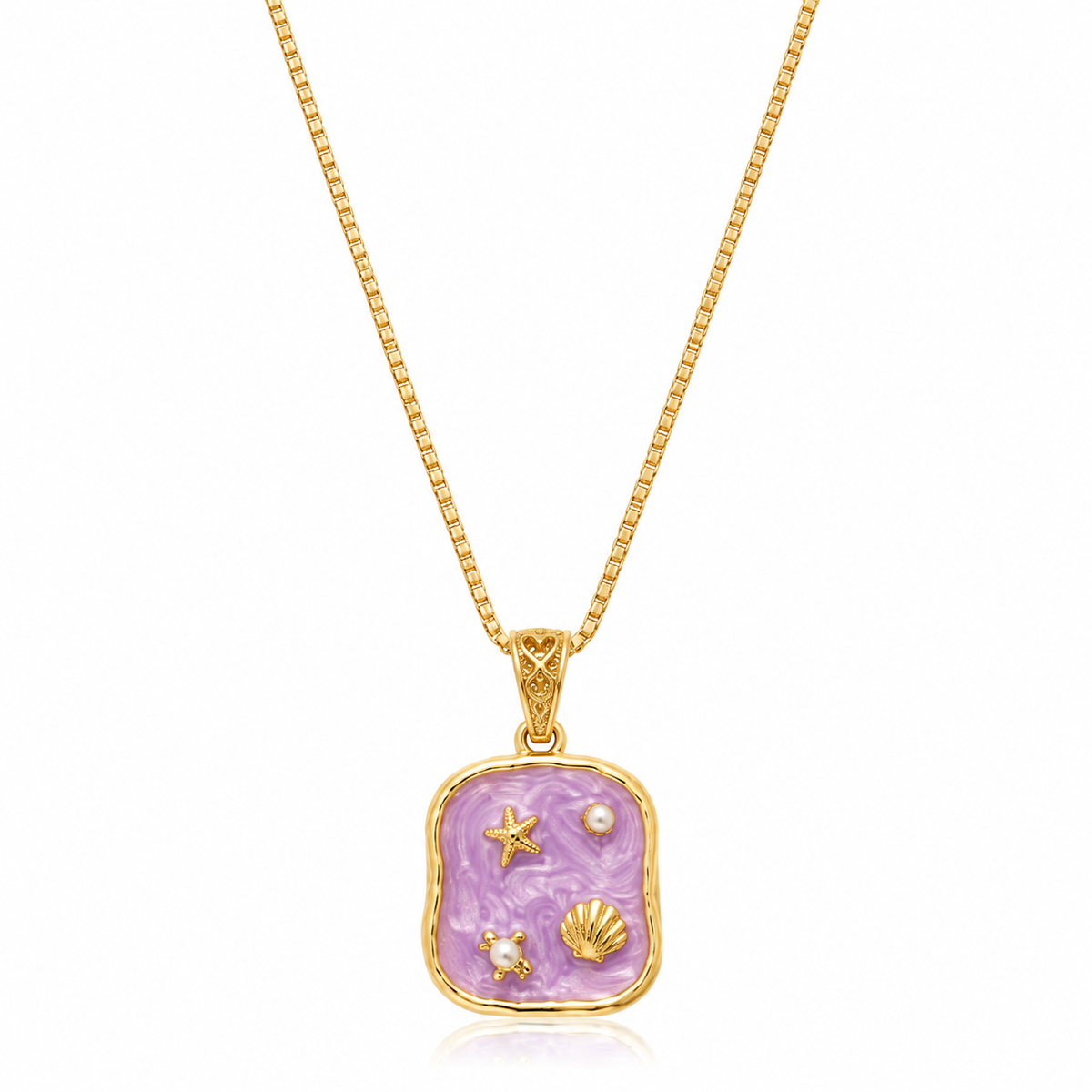 Lavender Ocean Dreams Pendant Necklace