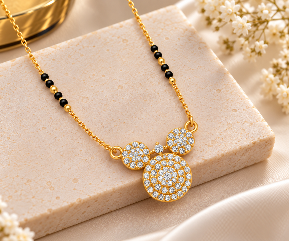 Diamond & Gold Mickey Mangalsutra