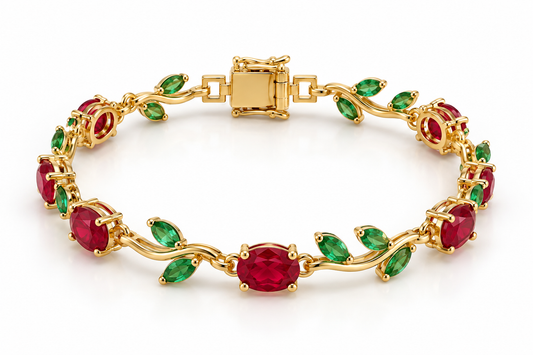 Ruby Flora Vine Bracelet