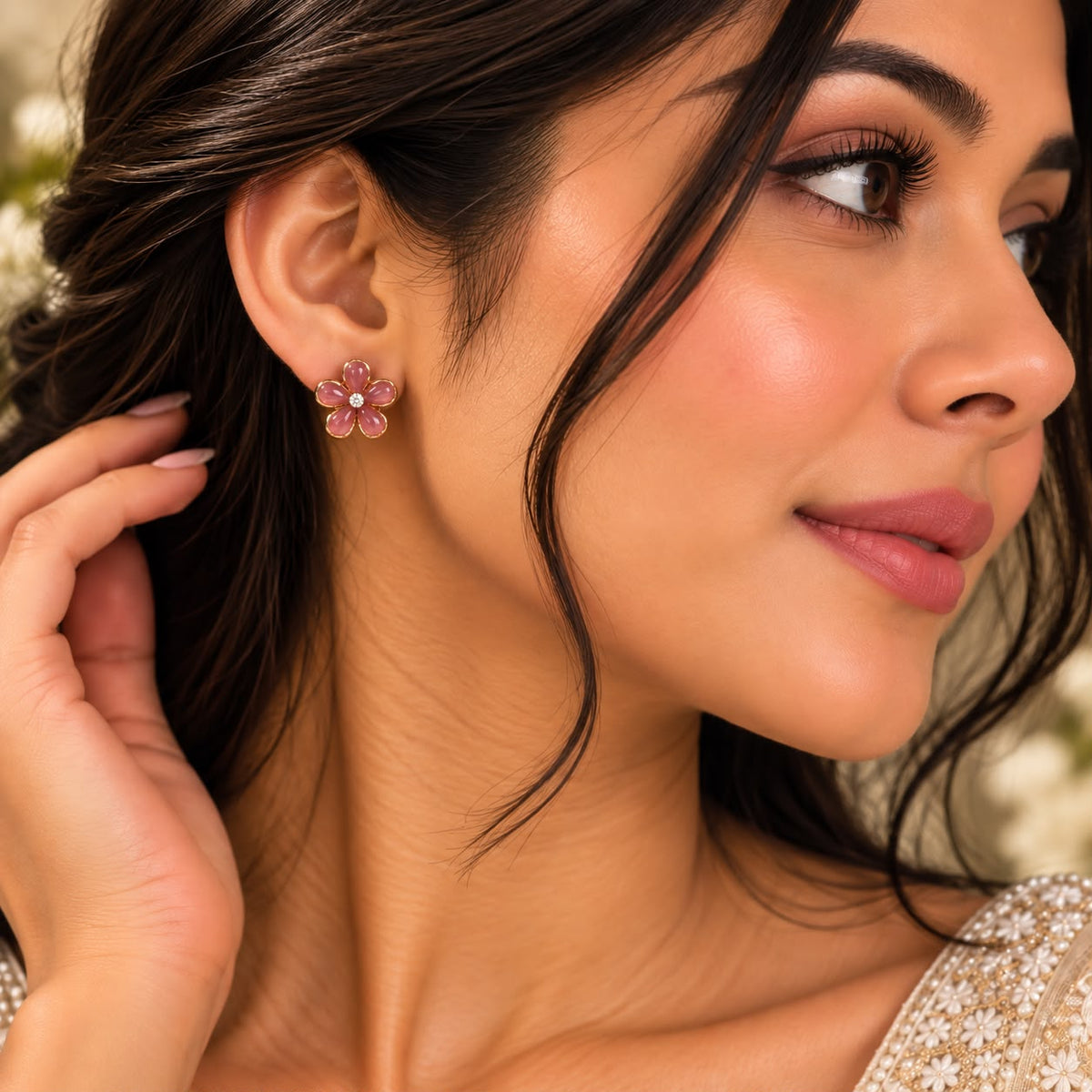 Cute Flower Ear Studs