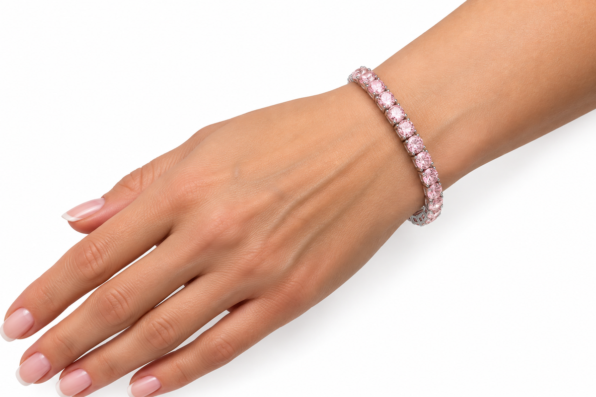 Rose Solitaire Tennis Bracelet