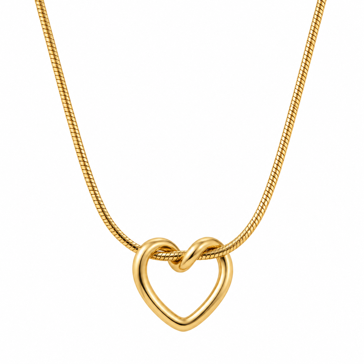 Gold Knot-Heart Necklace