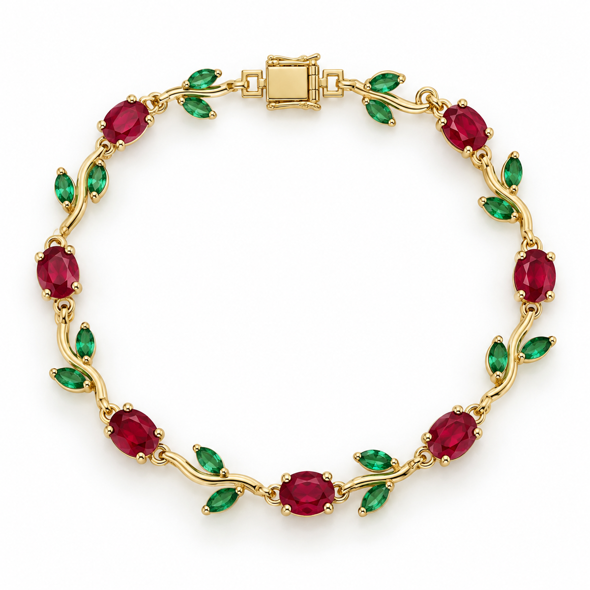Ruby Flora Vine Bracelet