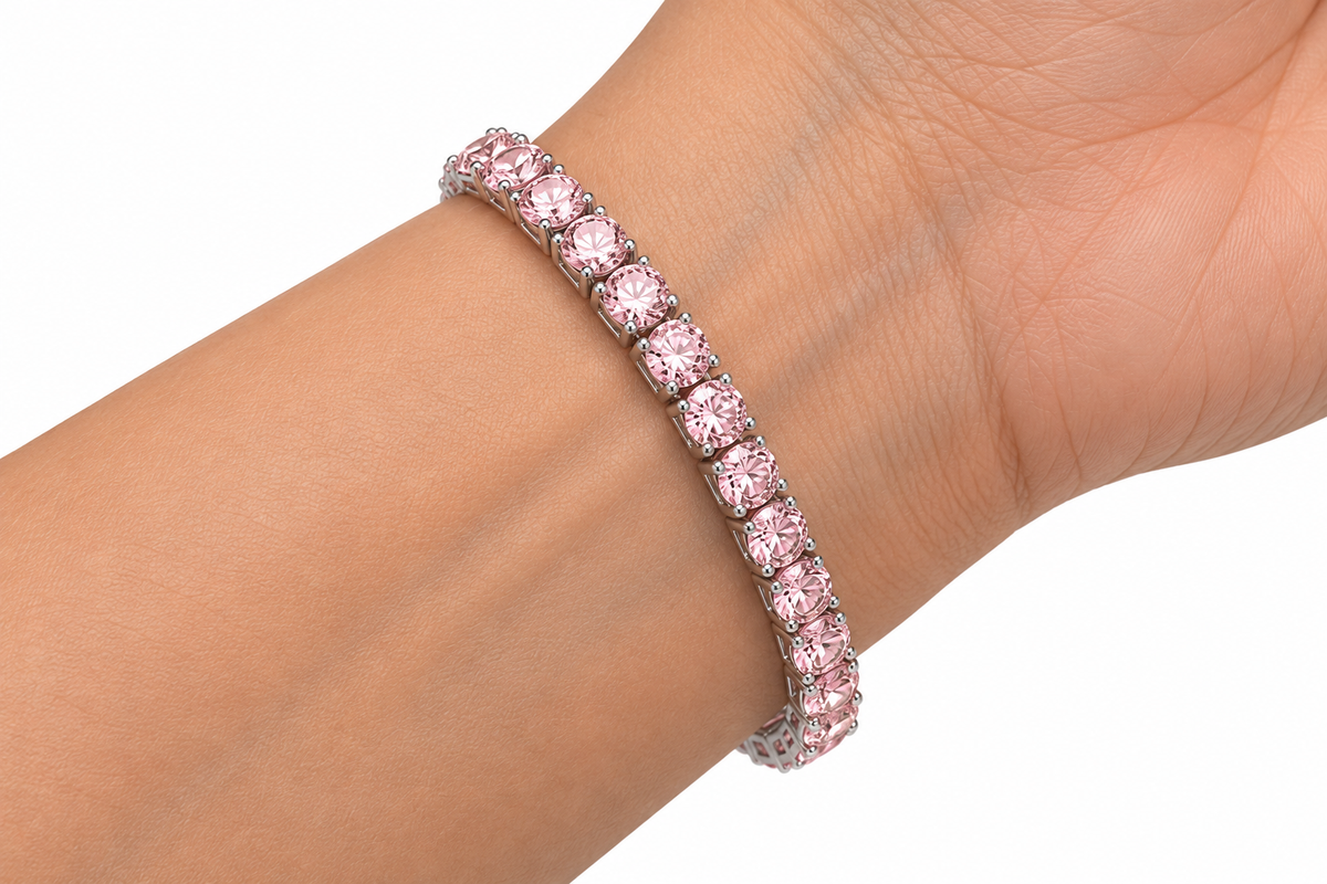 Rose Solitaire Tennis Bracelet