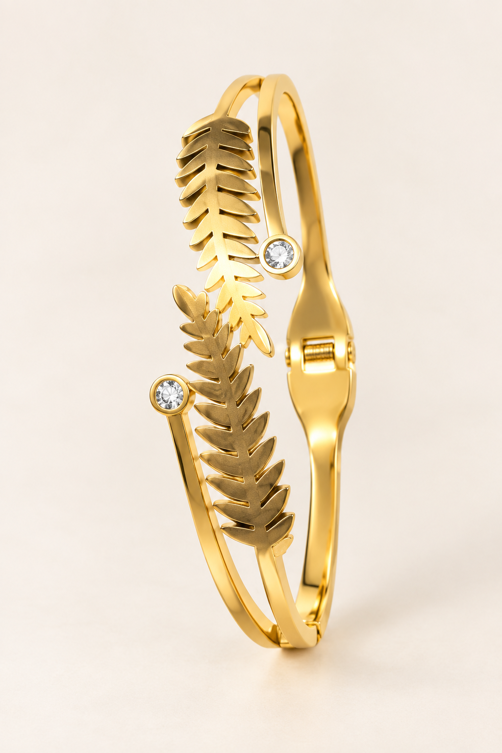 Leaf Solitaire Anti-Tarnish Kada