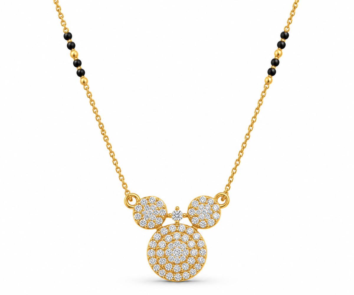 Diamond & Gold Mickey Mangalsutra
