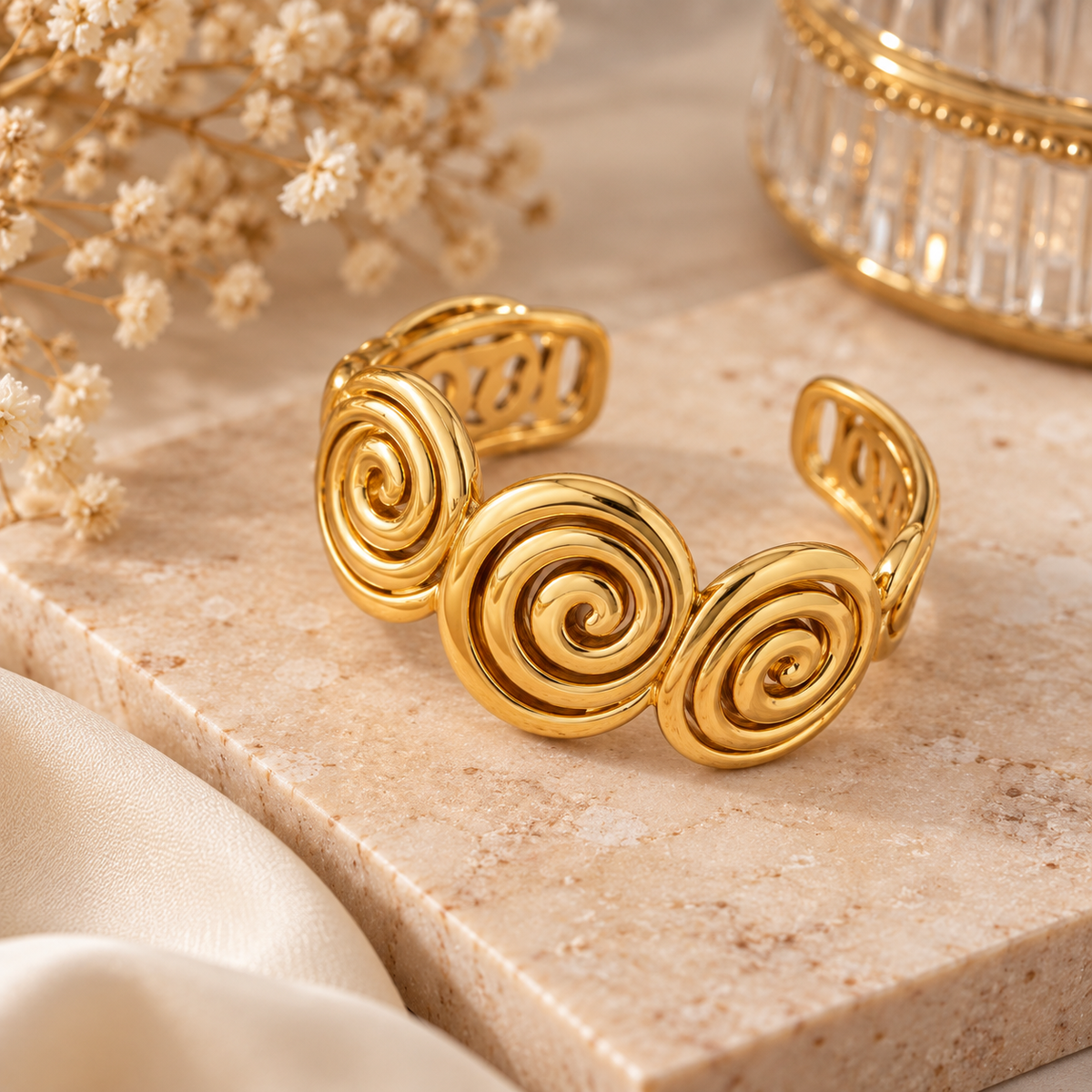 Golden Vortex Cuff
