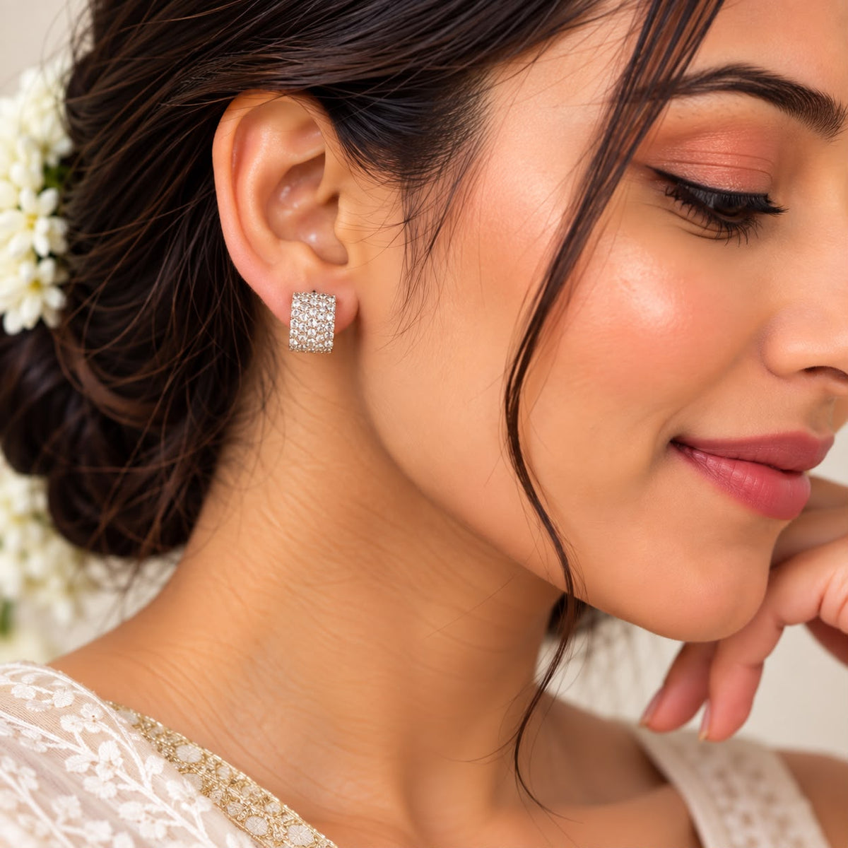 Sparkling Square Studs