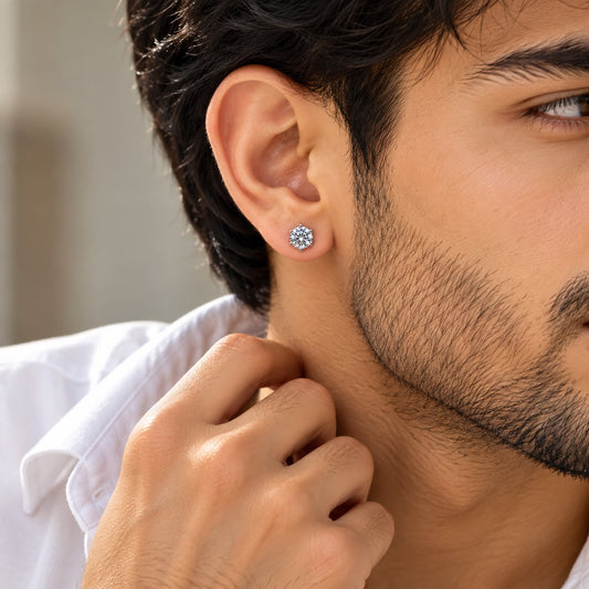 Classic Solitaire Ear Studs