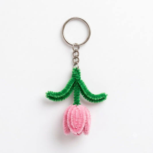 Tulip Love Flower Keychain